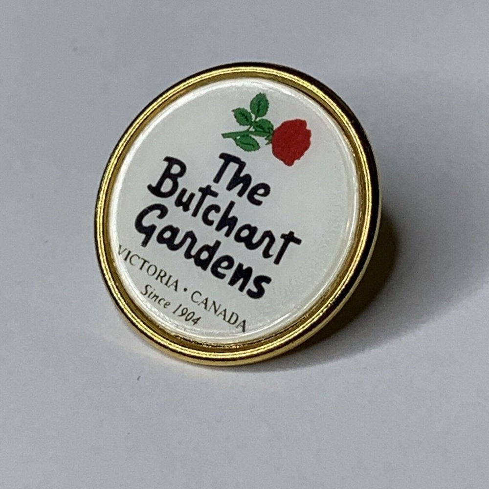 Butchart Gardens Round Lapel Pin Victoria - Canada - Picture 1 of 5